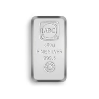 500g ABC Silver Cast Bar 999.5 Silver